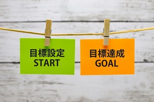 目標指向の生き方、目標設定と目標達成のプロセスのイメージ