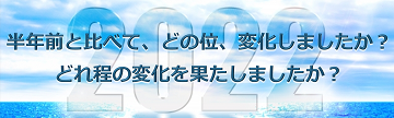 半年前と比べて、どの位、変化しましたか？ どれ程の変化を果たしましたか？